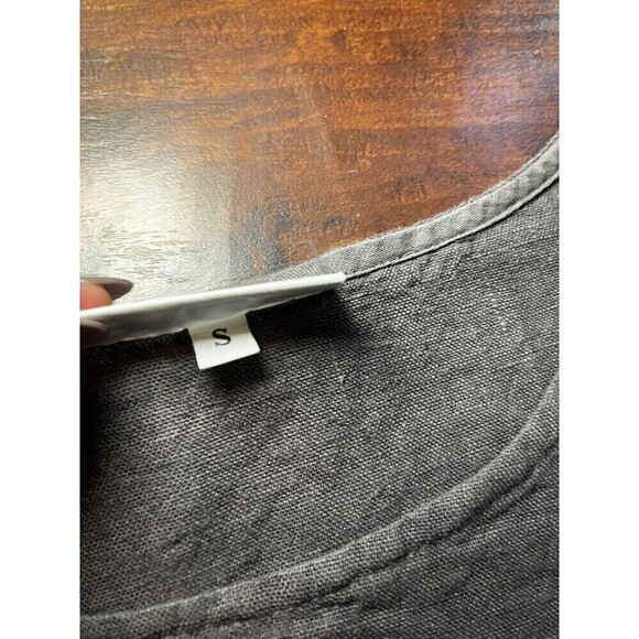 Bryn walker Gray 100% Linen asymmetric Flowy Boho Top Sz Small - Picture 5 of 8